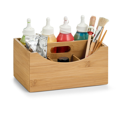 Ordnungsbox m. Griff, Bambus/HDF