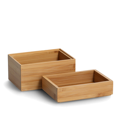 Ordnungsboxen-Set, 2-tlg., Bambus