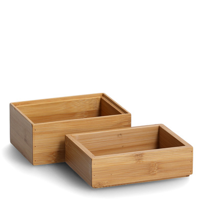Ordnungsboxen-Set, 2-tlg., Bambus/HDF