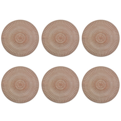 Platzset "Cut out", 6er Set, Kunststoff, kupfer