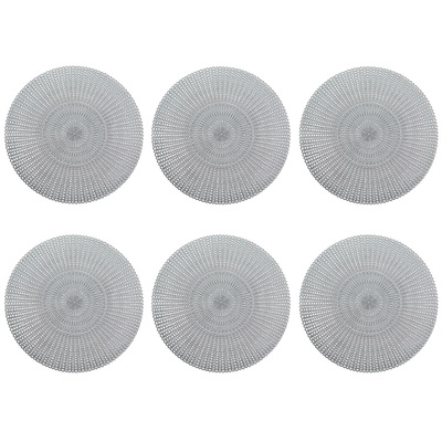 Platzset "Cut out", 6er Set, Kunststoff, silber