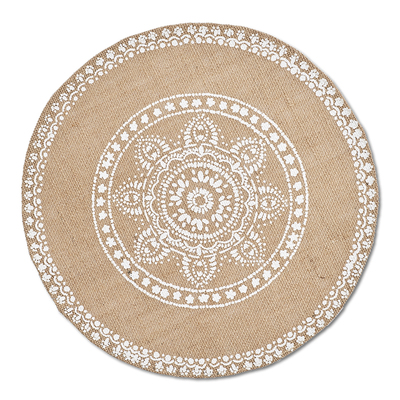 Platzset "Mandala", Jute, natur