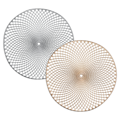 Platzset "Mandala", Kunststoff, silber