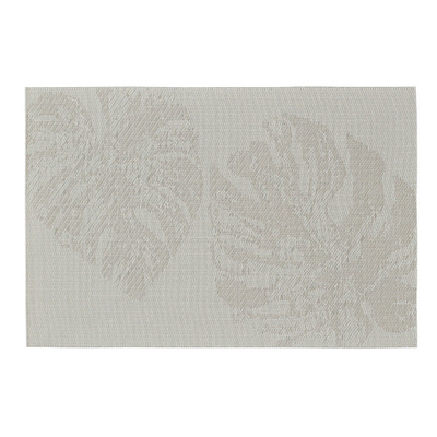 Platzset "Monstera Blatt", Kunststoff, beige