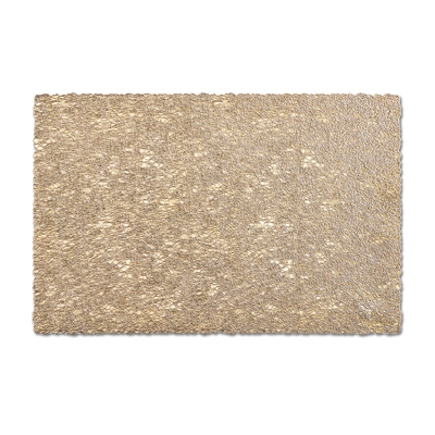Platzset "Weave", Kunststoff, gold