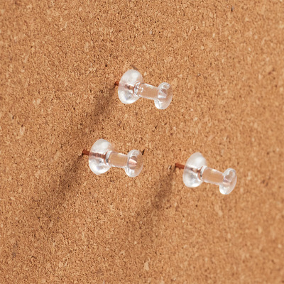 Push-Pins-Set, 25-tlg., transparent/roségold