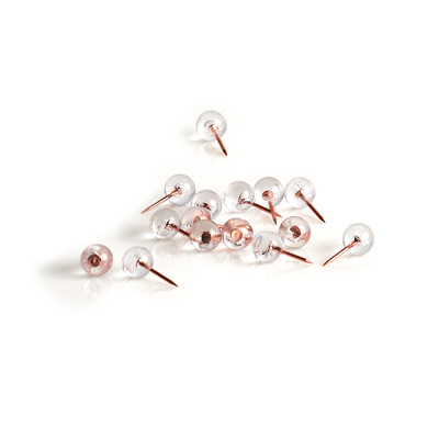 Push-Pins-Set "Ball", 25-tlg.,transparent/roségold