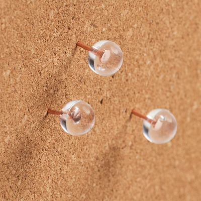 Push-Pins-Set "Ball", 25-tlg.,transparent/roségold