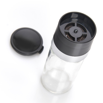 Salz-/Pfeffermühle, Glas/Kunststoff, schwarz