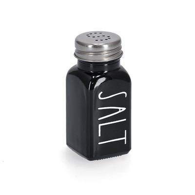 Salzstreuer "Salt", 80 ml, Glas/Metall, schwarz