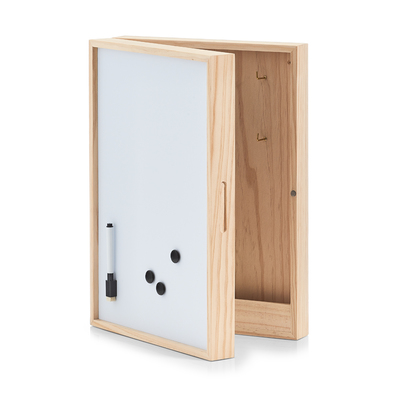 Schlüssel-/Memo-Box m. Whiteboard, Holz