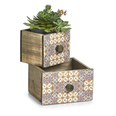 Schubladenbox "Mosaik", Holz