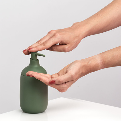 Seifenspender "Modern", Polyresin, salbei