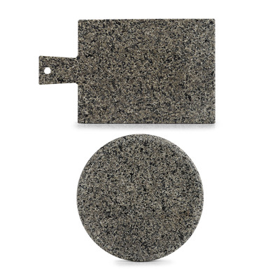 Servierplatte m. Griff, Granit