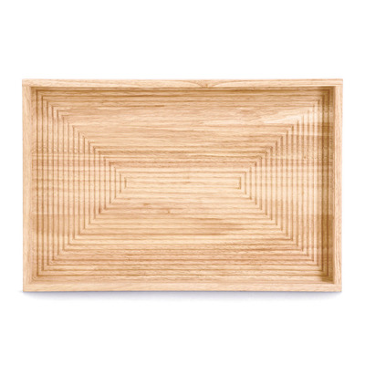 Serviertablett "Stripes", Gummibaum