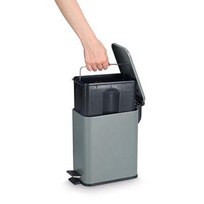 Treteimer m. Soft Close, 5 ltr, Metall/Kunststoff,