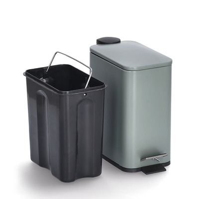 Treteimer m. Soft Close, 5 ltr, Metall/Kunststoff,