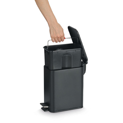 Treteimer m. Soft Close, 5 ltr, Metall/Kunststoff,