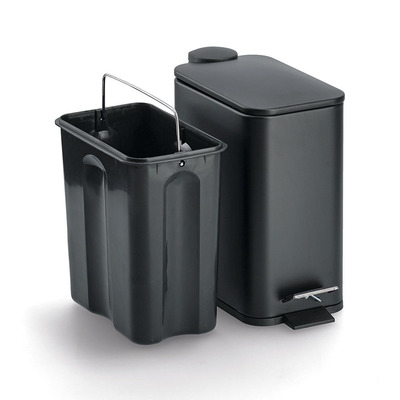 Treteimer m. Soft Close, 5 ltr, Metall/Kunststoff,