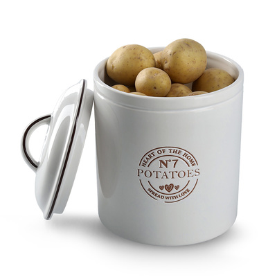 Vorratsdose "Potatoes", 2900 ml, Keramik, weiß