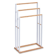 Handtuchständer, MDF/Bambus, weiß