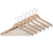 Kleiderbügel-Set, 6-tlg., Holz