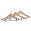 Kleiderbügel-Set m. Clips, 3-tlg., Holz