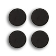 Magnet-Set, 4-tlg., extra stark, Metall, schwarz