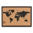 Pinboard 'World', Kork/Holz, schwarz