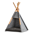 Tipi Katzenzelt, Filz/Holz, grau