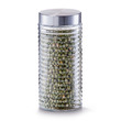 Vorratsglas 'gerillt' m. Edelstahldeckel, 1400 ml