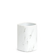 Zahnputzbecher 'Marmor', Keramik, weiß